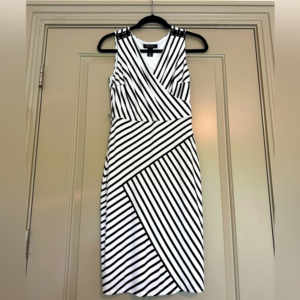 White & Black Stripped Dress from White House Black Market